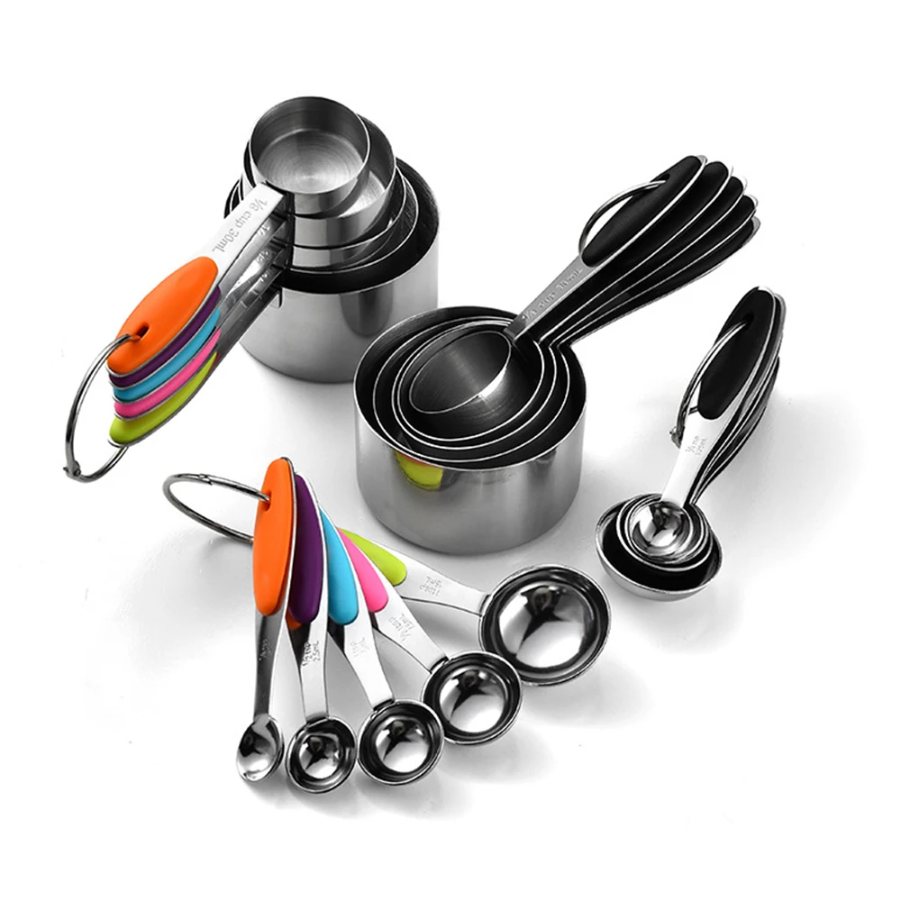 Kitchen Baking Kit - 5/10 ชิ้นสแตนเลสวัดถ้วยและช้อนชุดอุปกรณ์ครัวสําหรับเบเกอรี่เค้กทําอาหารทําวัดเครื่องมือห้องครัว