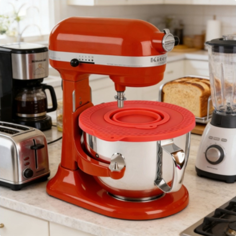 Kitchen Aid Baking Mixer - ฝาครอบชามซิลิโคน ใช้ได้กับเครื่องผสมอาหารแบบตั้งโต๊ะ KitchenAid 4.5-5 ควอร์ต ฝาปิดแบบสุญญากาศ