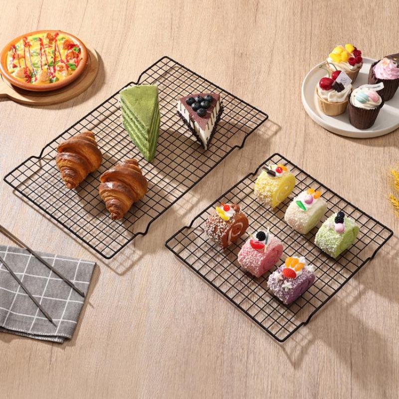 Kitchen Baking Rack - ชั้นวางระบายความร้อนสำหรับขนมปัง บิสกิต เค้ก ทำจากสแตนเลส ชั้นวางสำหรับตากน้ำ ตะแกรงระบายความร้อน