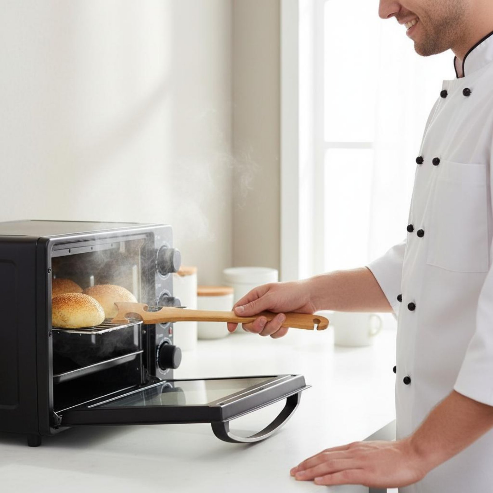Kitchen Baking Rack - เครื่องมือดึงและผลักตะแกรงอบขนม อุปกรณ์ป้องกันการลวก อุปกรณ์ทำขนม อุปกรณ์ครัว ด้ามจับยาว สำหรับทำอาหารที่บ้าน