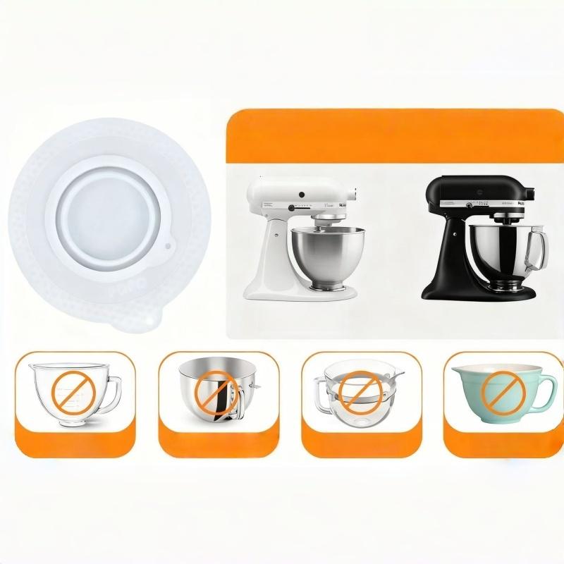 Kitchen Aid Baking Mixer - ฝาปิดชามซิลิโคน DIY 1 ชิ้น เหมาะสำหรับเครื่องผสมอาหารแบบตั้งโต๊ะขนาด 4.5-5