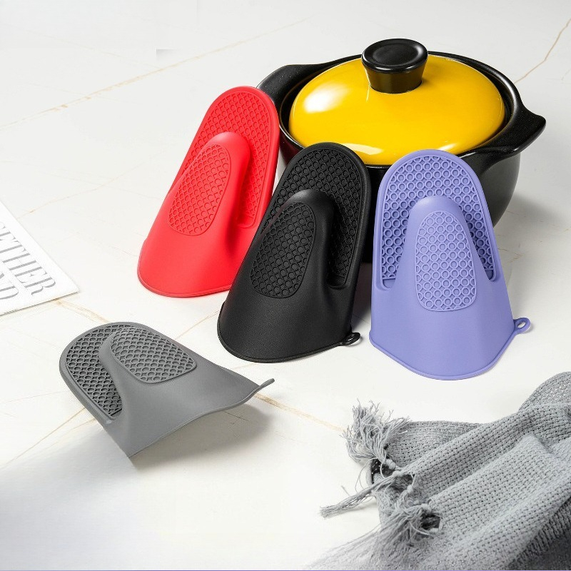 Kitchen Baking Gloves - ที่หนีบมือซิลิโคนแบบหนา, ถุงมือซิลิโคนกันความร้อนสำหรับครัว, อุปกรณ์อบขนมในครัวเรือน