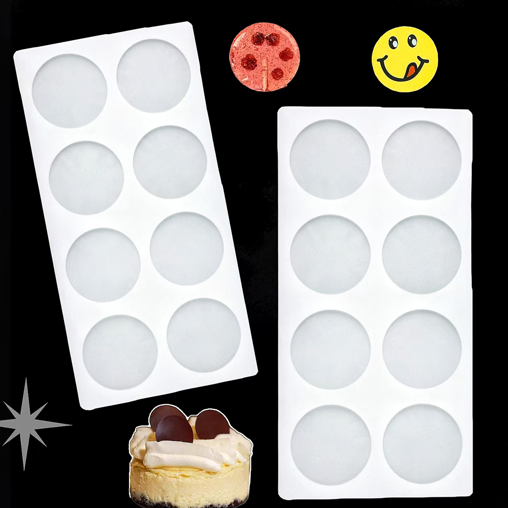 Silicone Cake Mold - แม่พิมพ์ซิลิโคนพลิกน้ําตาลทรงกระบอก 8 ช่อง ใช้สําหรับอบเม็ดมีดเค้กมูส ลูกอม ช็อคโกแลต