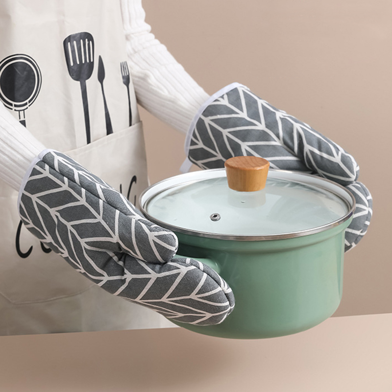 Kitchen Baking Gloves - ถุงมือกันความร้อน 2 ชิ้น, ถุงมือไมโครเวฟป้องกันน้ำร้อนลวก, ถุงมือเตาอบอบในครัวทนอุณหภูมิสูง