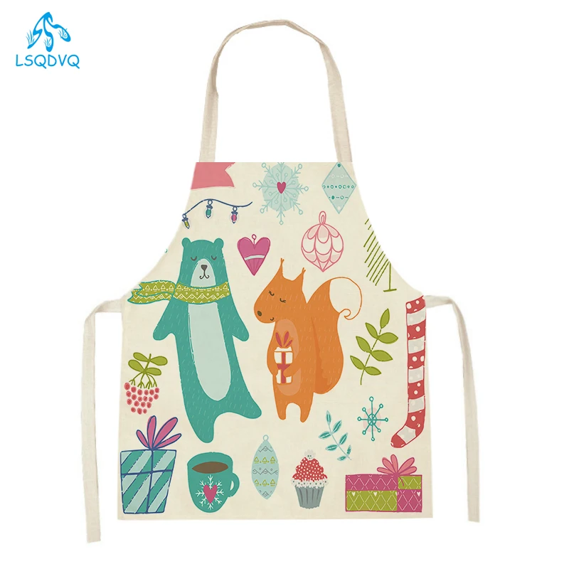 Baking Kitchen Kids - การ์ตูนสัตว์ฟ็อกซ์หมีรูปแบบผ้ากันเปื้อนครัวผู้หญิงผู้ใหญ่เด็ก Bibs บ้านทําอาหารเบเกอรี่ทําความสะอาดผ้ากันเปื้อนห้องครัวอุปกรณ์เสริม