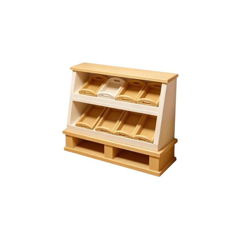 Kitchen Baking Rack - 1 ชิ้น 1 12 ตู้เก็บของเค้กสำหรับบ้านตุ๊กตาพร้อมชั้นวางขนมปังขนาดเล็กสำหรับตกแต่งห้องครัวขนาดจิ๋ว