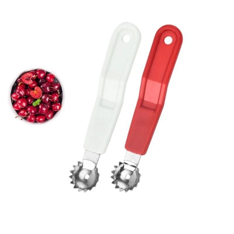 Kitchen Tools For Baking - เครื่องมือแยกเมล็ดเชอร์รี่ 1/4 ชิ้น หัวสแตนเลส ด้ามจับกันลื่น สำหรับใช้ในครัวเรือน