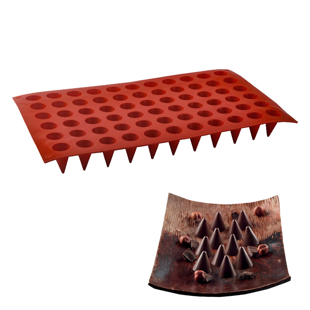 66 เซลล์กรวยช็อกโกแลตเบเกอรี่แ - Silicone Cake Mold บทวิจารณ์และราคา