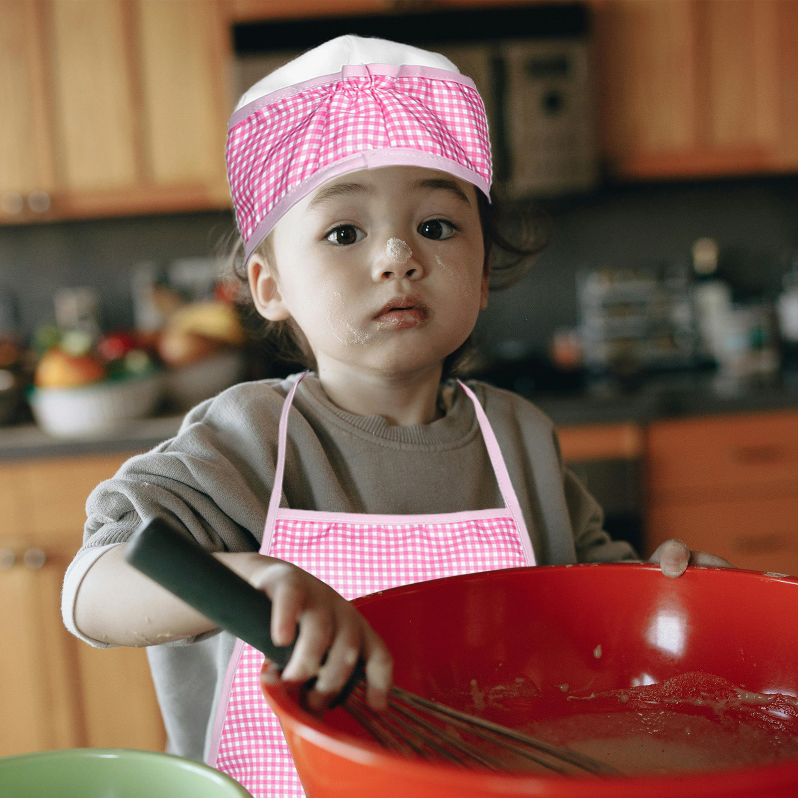 ชุดผ้ากันเปื้อนเด็กและหมวกเชฟ  - Baking Kitchen Set Up บทวิจารณ์และราคา