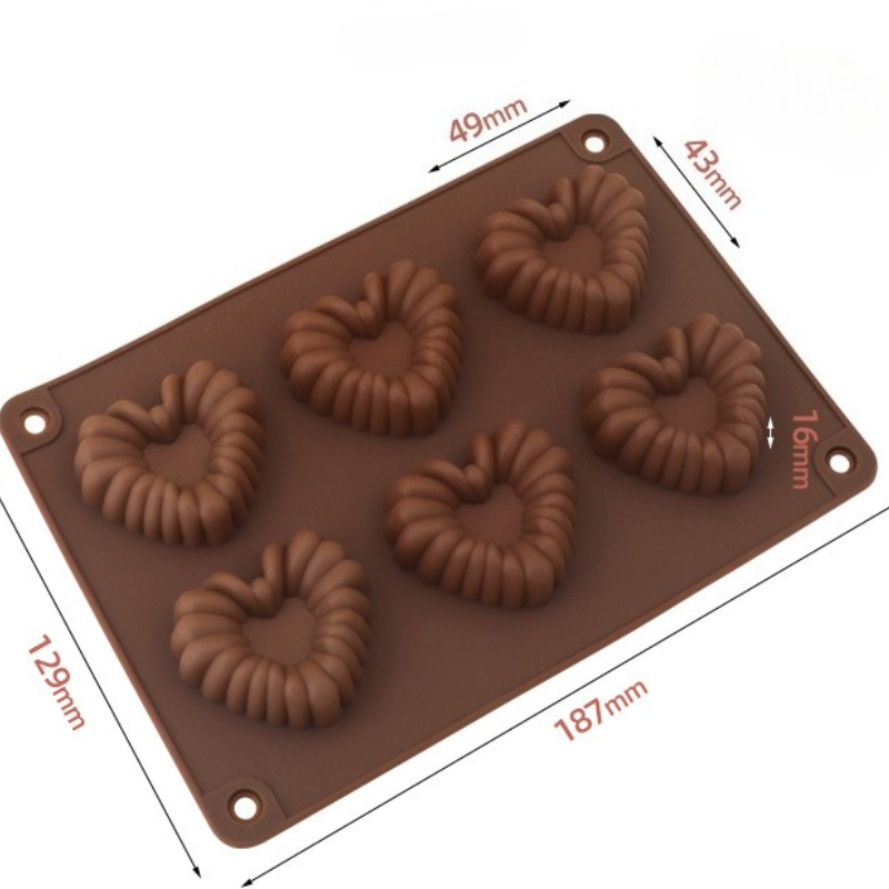 รูปหัวใจซิลิโคนช็อกโกแลตแม่พิม - Kitchen Baking Molds บทวิจารณ์และราคา