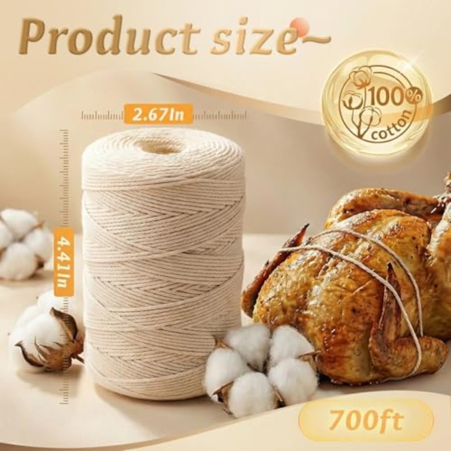 เชือกฝ้ายแท้ 100% ขนาด 2 มม. เ - Kitchen Baking Twine บทวิจารณ์และราคา