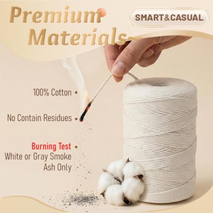 เชือกฝ้ายแท้ 100% ขนาด 2 มม. เ - Kitchen Baking Twine บทวิจารณ์และราคา
