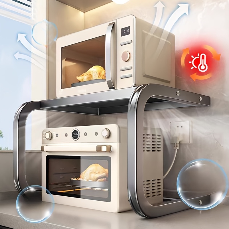 ชั้นวางไมโครเวฟโลหะ 2 ชั้นขนาด - Kitchen Baking Rack บทวิจารณ์และราคา