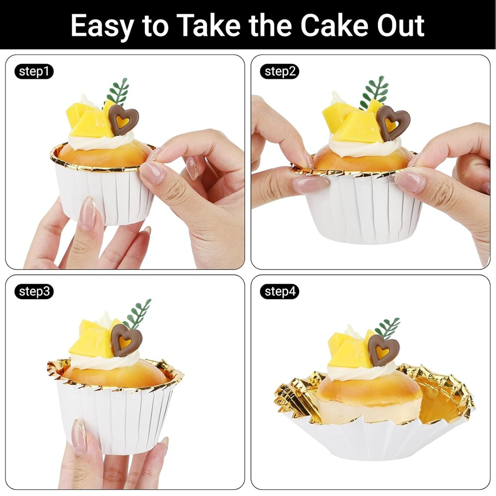 50 pcs มัฟฟินถ้วยกระดาษ Cupcak - Kitchen Tools For Baking บทวิจารณ์และราคา