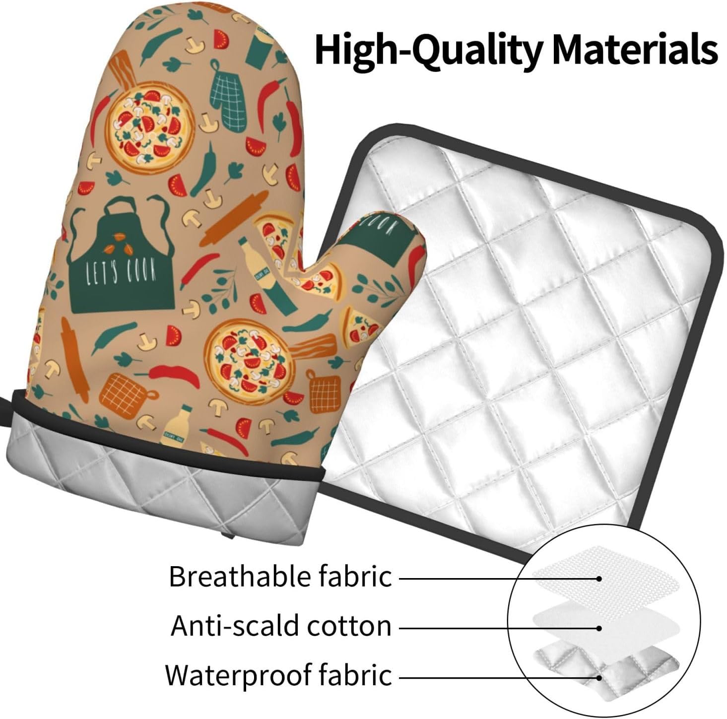 Retro พิซซ่า Chilli เตาอบ Mitt - Kitchen Baking Gloves บทวิจารณ์และราคา