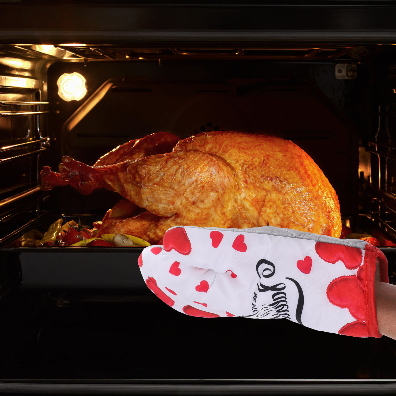 1 ชุดถุงมือกันความร้อนสำหรับเต - Kitchen Baking Gloves บทวิจารณ์และราคา