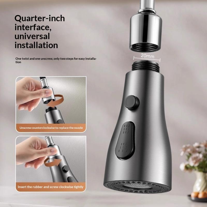 หัวฉีดก๊อกน้ำแบบดึงออกได้ 3 โห - Kitchen Baking Kit บทวิจารณ์และราคา