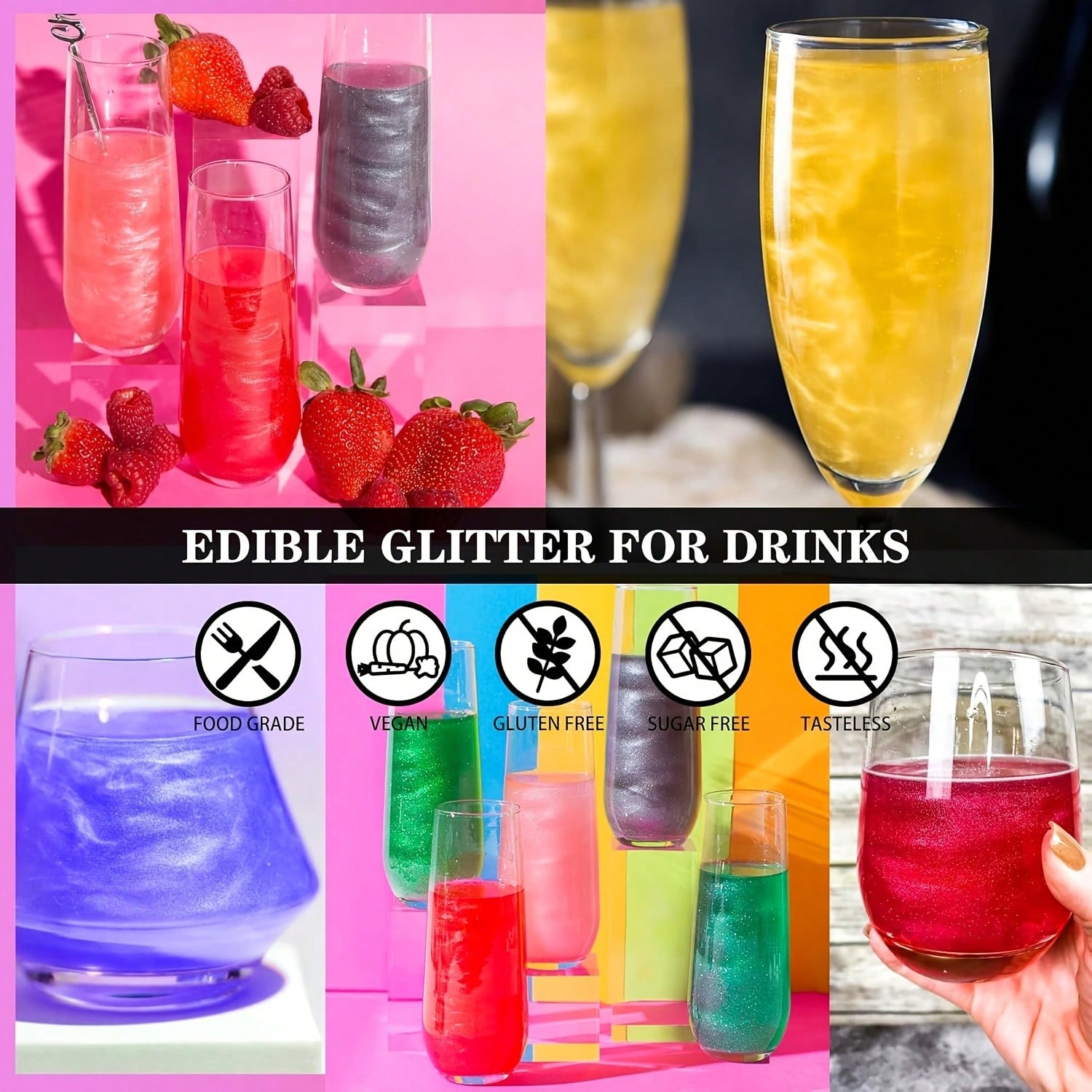 ผงกลิตเตอร์สำหรับตกแต่งขนมเค้ก - Kitchen Tools For Baking บทวิจารณ์และราคา