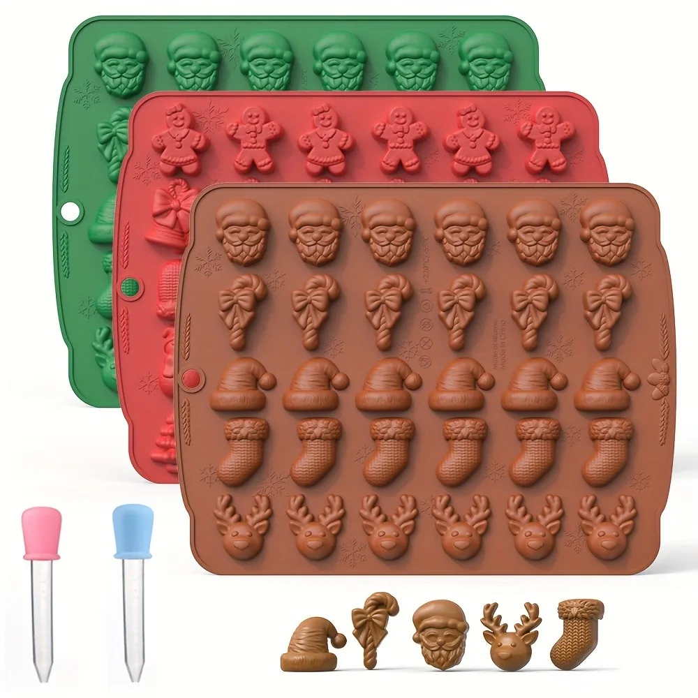 คริสต์มาสซิลิโคนช็อกโกแลตแม่พิ - Kitchen Baking Gloves บทวิจารณ์และราคา