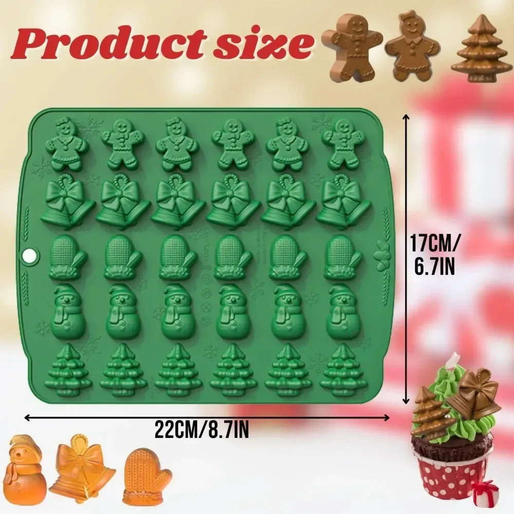 คริสต์มาสซิลิโคนช็อกโกแลตแม่พิ - Kitchen Baking Gloves บทวิจารณ์และราคา