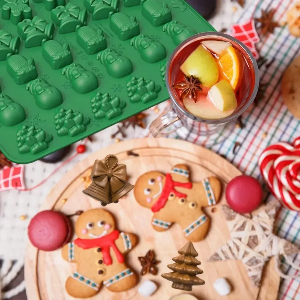 คริสต์มาสซิลิโคนช็อกโกแลตแม่พิ - Kitchen Baking Gloves บทวิจารณ์และราคา