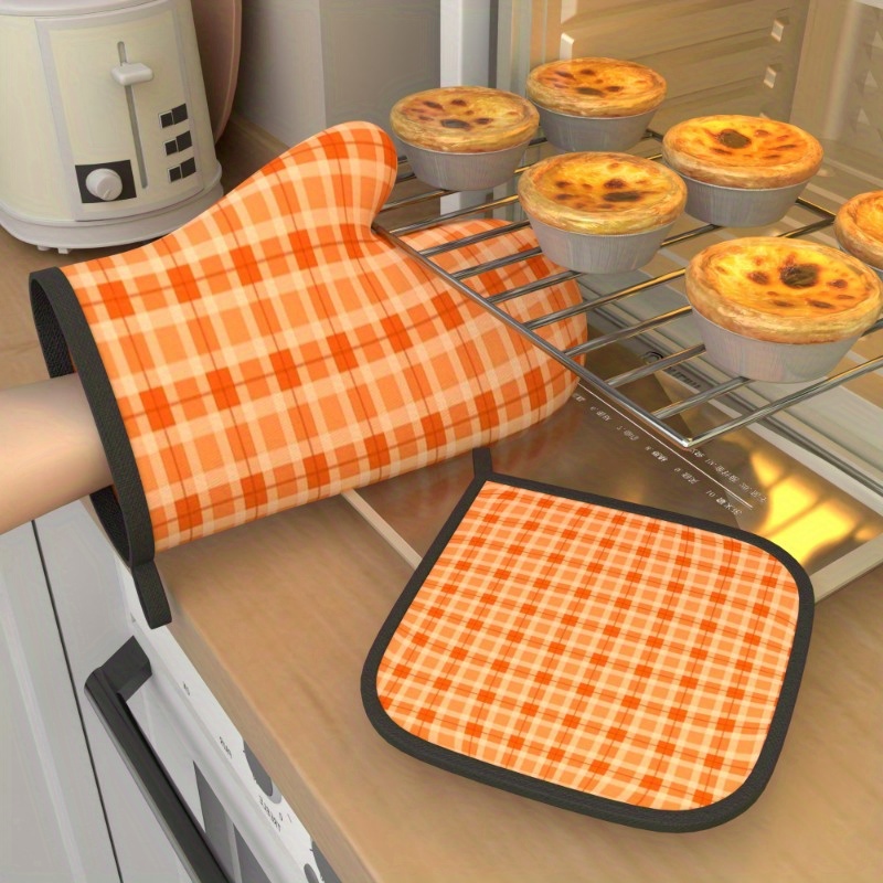 ถุงมือกันความร้อนและที่รองหม้อ - Kitchen Baking Gloves บทวิจารณ์และราคา
