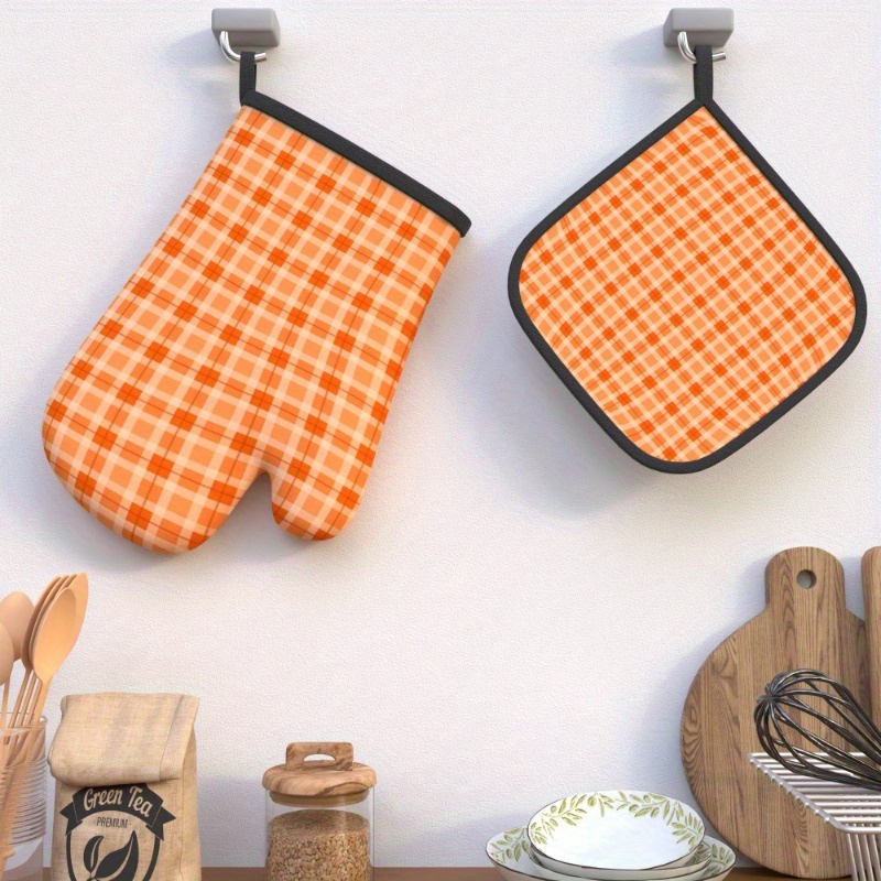 ถุงมือกันความร้อนและที่รองหม้อ - Kitchen Baking Gloves บทวิจารณ์และราคา