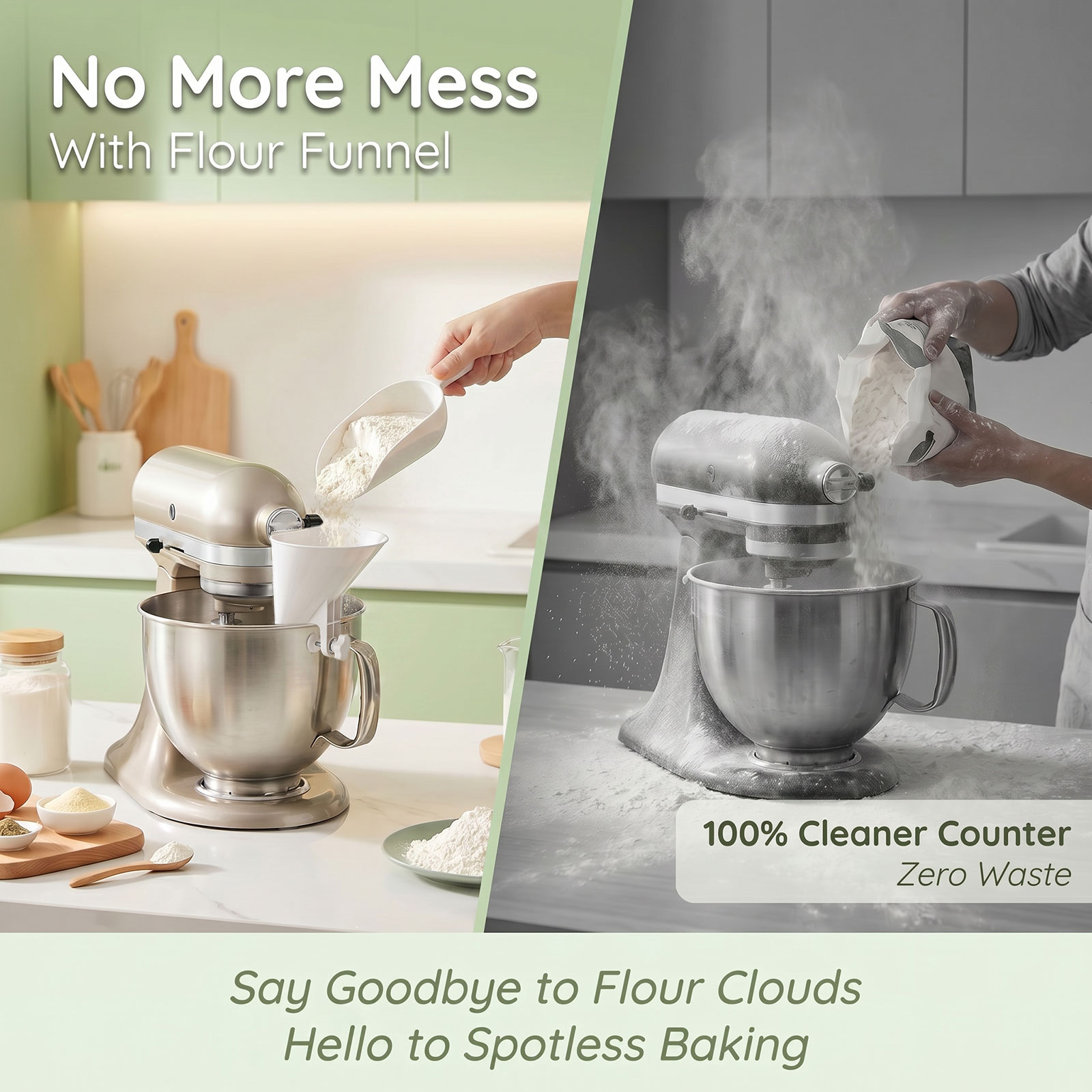 กรวยรับแป้งกันหก สำหรับเครื่อง - Kitchen Aid Baking Mixer บทวิจารณ์และราคา