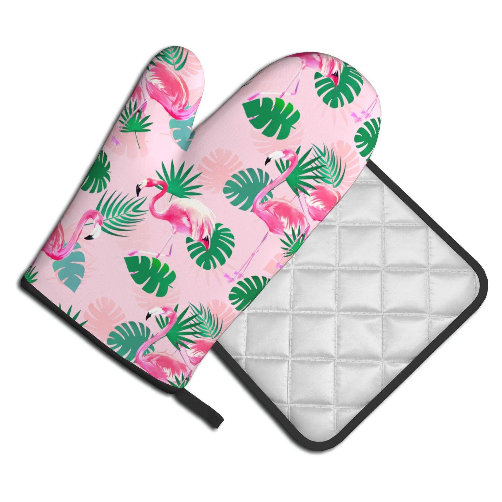 Flamingo เตาอบ Mitts และผู้ถือ - Kitchen Baking Gloves บทวิจารณ์และราคา