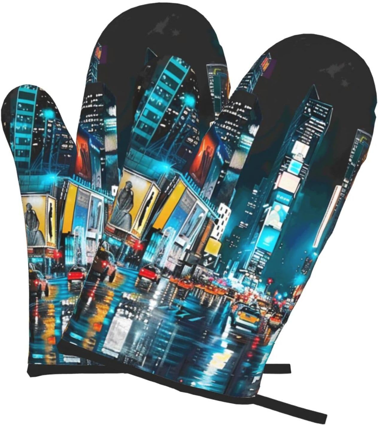 New York Paintings พิมพ์ถุงมือ - Kitchen Baking Gloves บทวิจารณ์และราคา