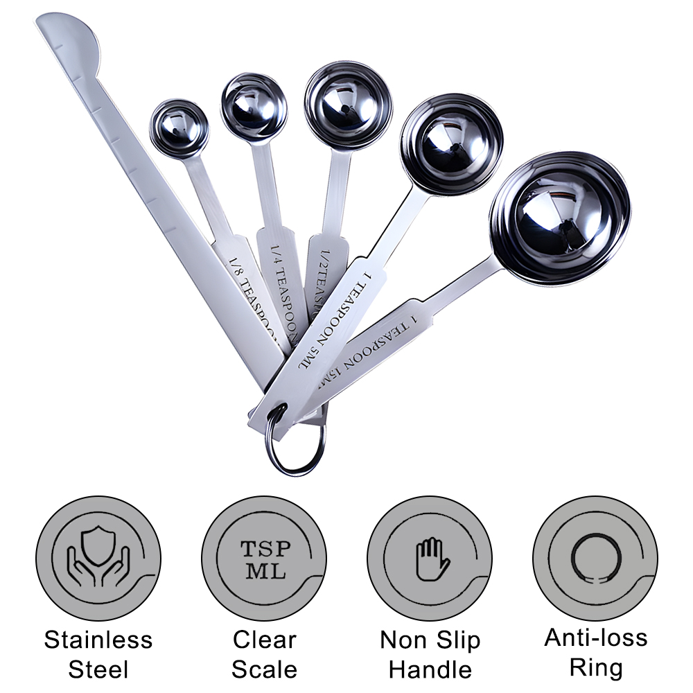 STACKABLE วัดถ้วยและช้อนชุดเคร - Kitchen Baking Kit บทวิจารณ์และราคา