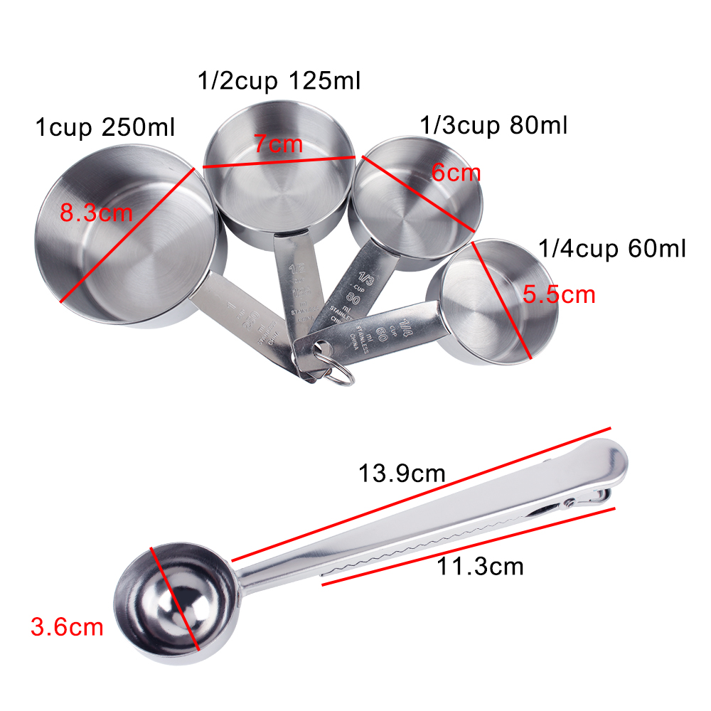STACKABLE วัดถ้วยและช้อนชุดเคร - Kitchen Baking Kit บทวิจารณ์และราคา