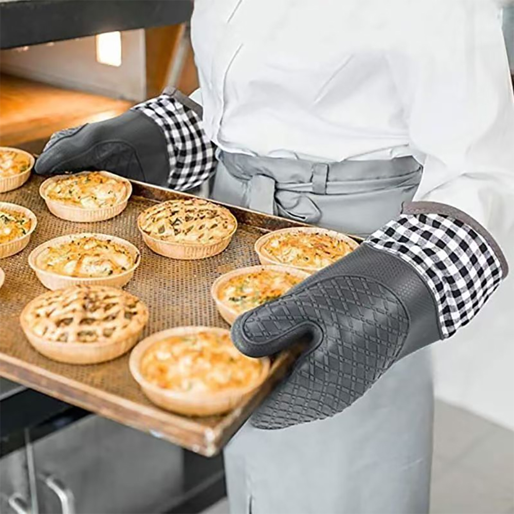 1 ชิ้นถุงมือเตาอบถุงมือซิลิโคน - Kitchen Baking Gloves บทวิจารณ์และราคา