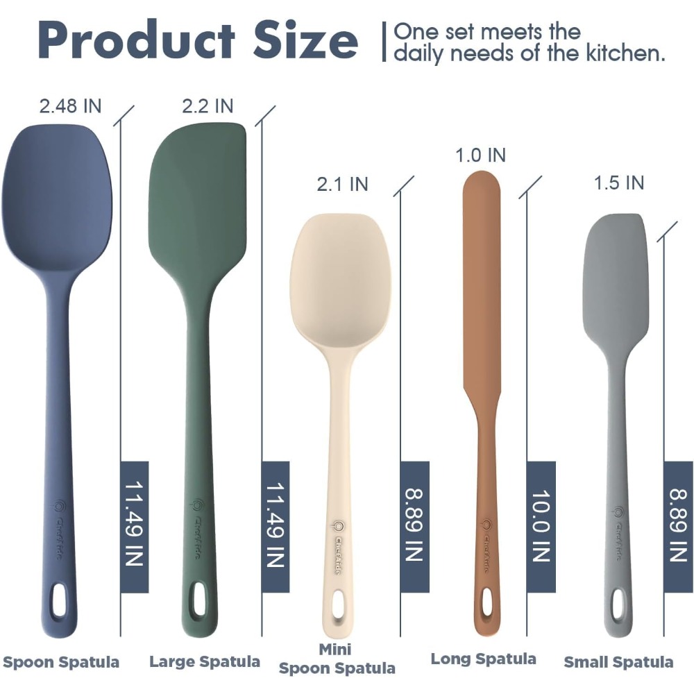 ชุดไม้พายซิลิโคน 5 ชิ้น ไม้พาย - Baking Kitchen Set Up บทวิจารณ์และราคา